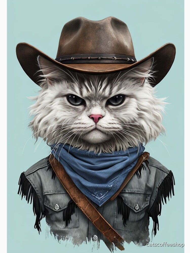 Cowboy Cat Sheriff – Funny Western Style Cat Art by catscoffeeshop T-Shirts, Hoodie, Sweatshirt | BlankRebels.com (Image 2)