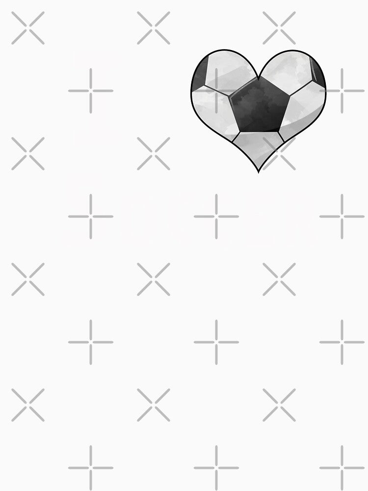 I Love Soccer Football Heart Ball Fan Designs by SpiritWestDesig