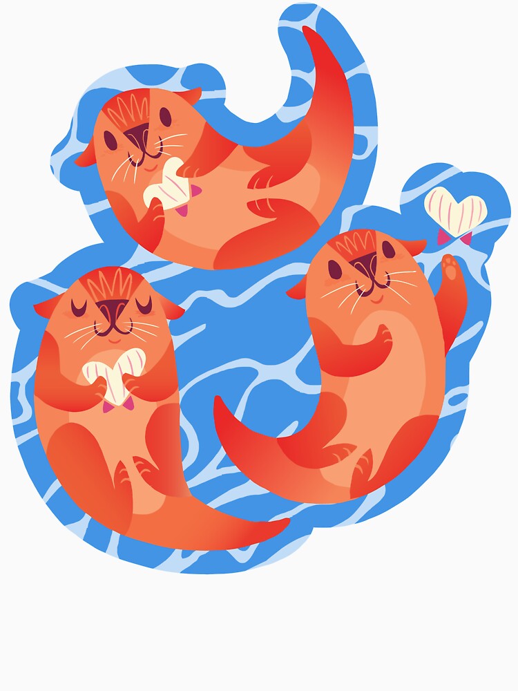 Otters Playing #2 by LeCouleur T-Shirts, Hoodie, Sweatshirt | BlankRebels.com (Image 3)