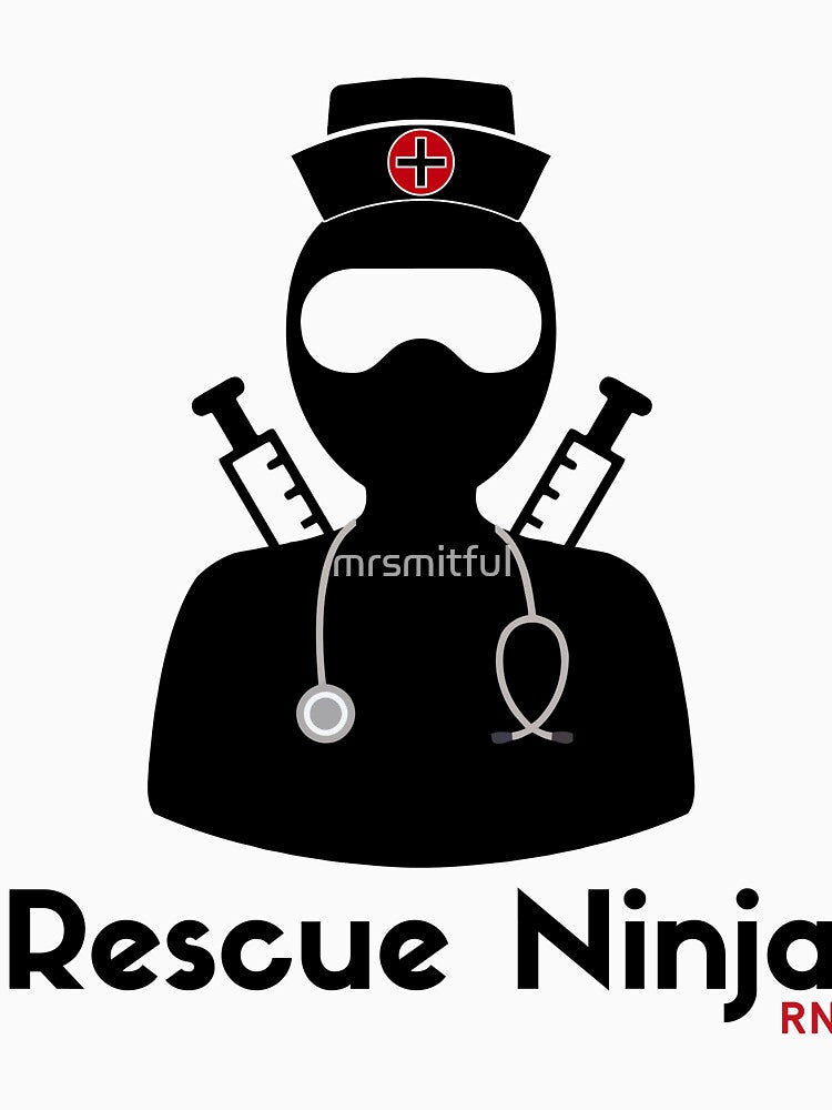 Rescue Ninja - Funny Registered Nurse by mrsmitful T-Shirts, Hoodie, Sweatshirt | BlankRebels.com (Image 3)