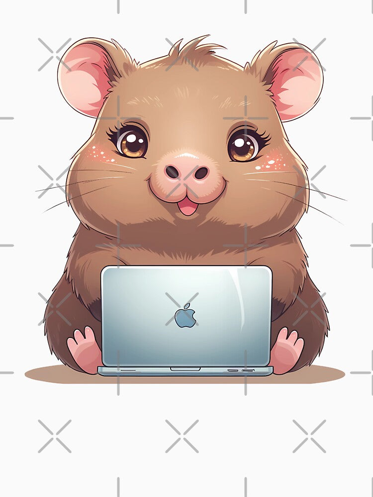 Smart Kawaii Capybara Laptop T-Shirts, Hoodie, Sweatshirt