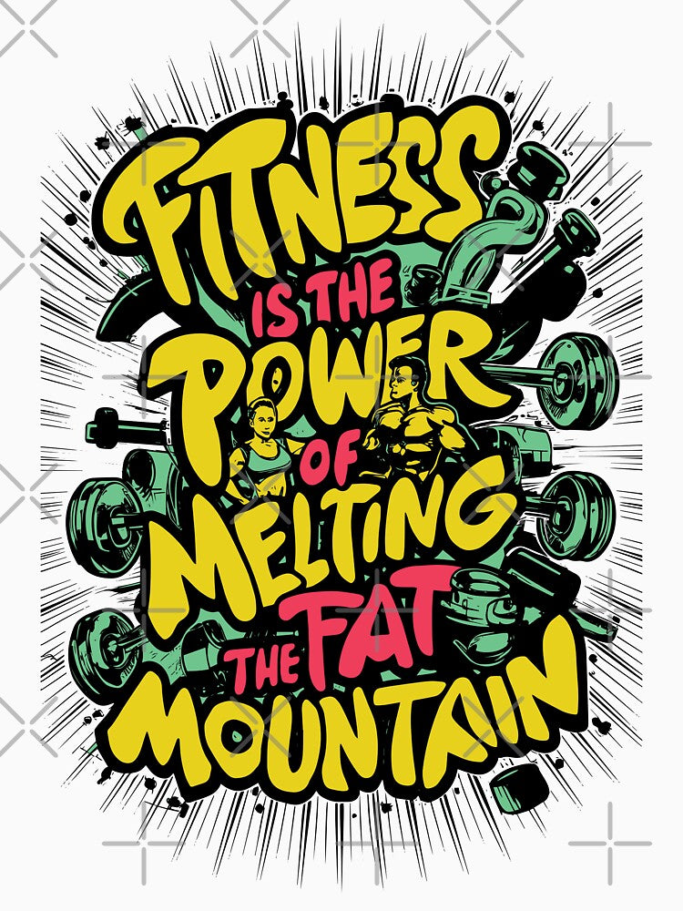 Fitness is the Power of Melting the Fat Mountain by BDLuck2021 T-Shirts, Hoodie, Sweatshirt | BlankRebels.com (Image 3)