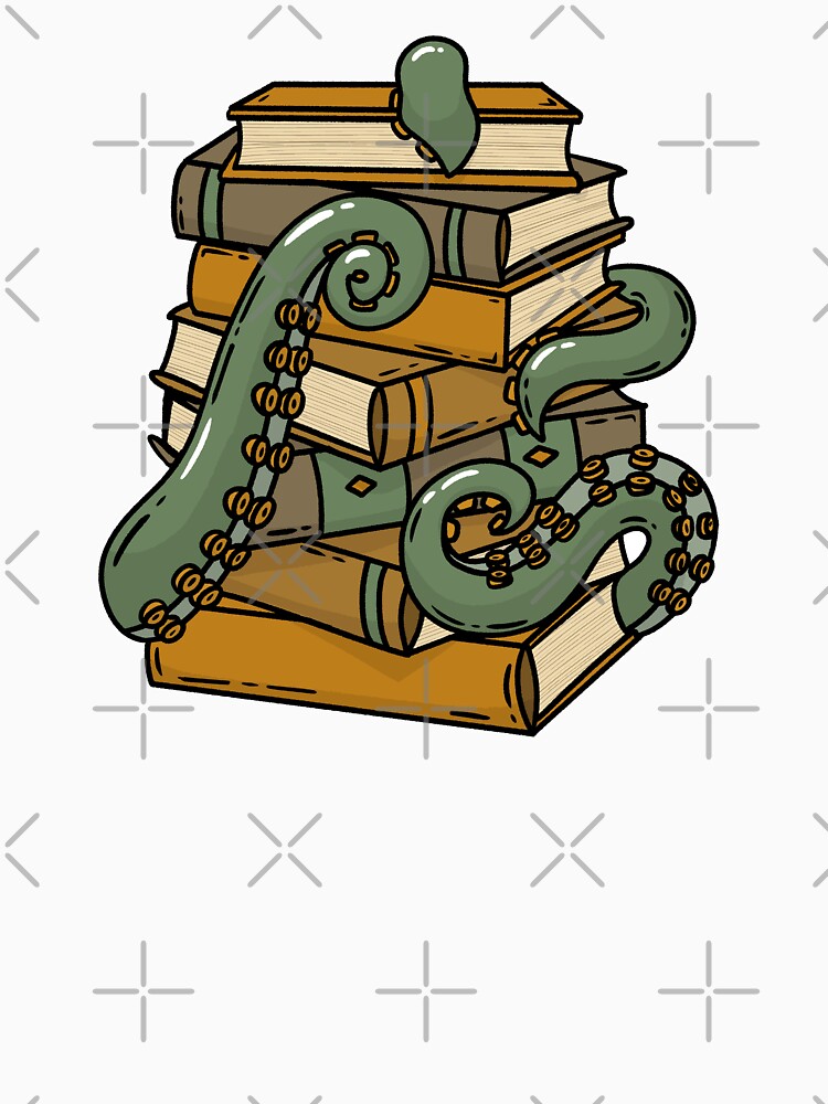 Tentacle Book Stack by PinkPlanit1 T-Shirts, Hoodie, Sweatshirt | BlankRebels.com (Image 3)