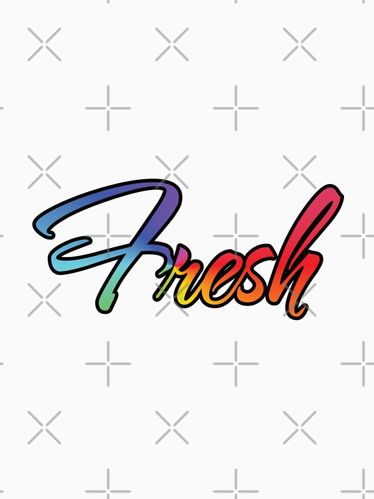 "Fresh" Rainbow art word design by onjcdesign T-Shirts, Hoodie, Sweatshirt | BlankRebels.com (Image 3)