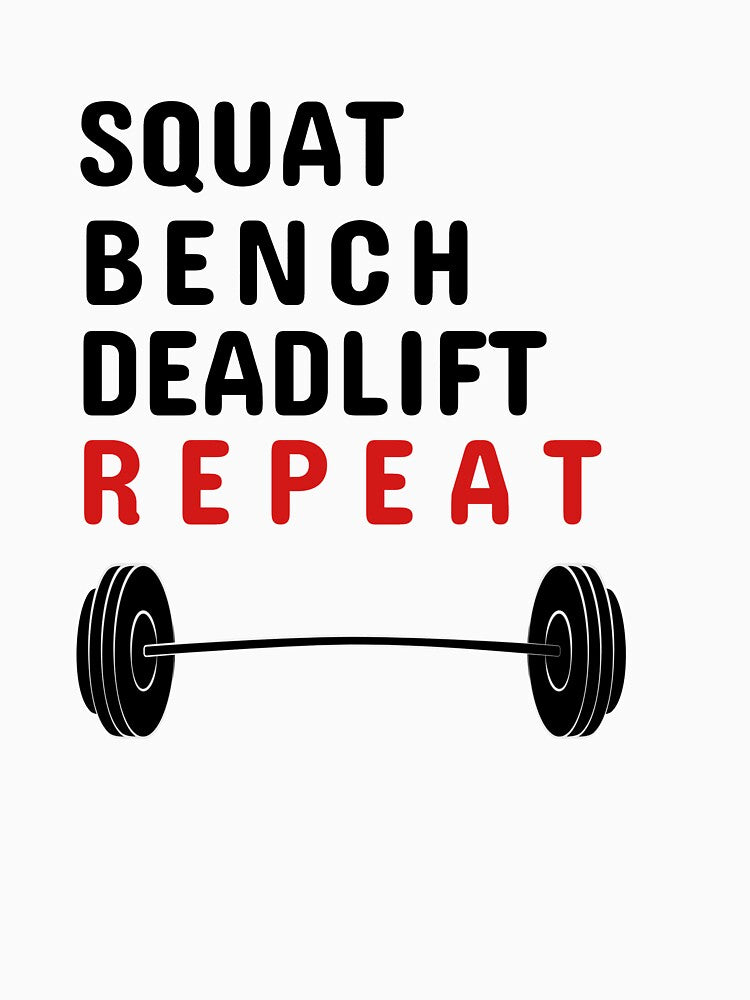 Cool Gym Shirt -Squat Benchpress Deadlift Repeat- Glamour Design For men, Women by tengamerx Hoodie, Sweatshirt (Image 3)