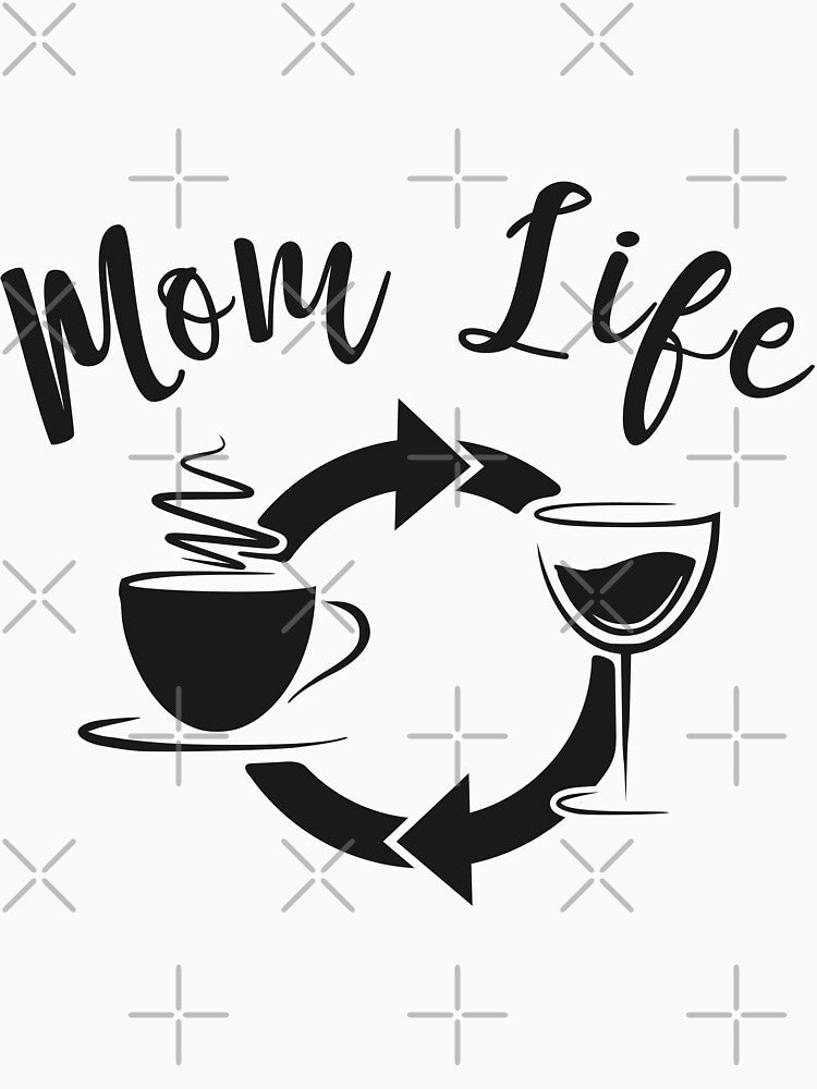 Mom Life Coffee Wine Repeat by ThisNightForever T-Shirts, Hoodie, Sweatshirt | BlankRebels.com (Image 3)