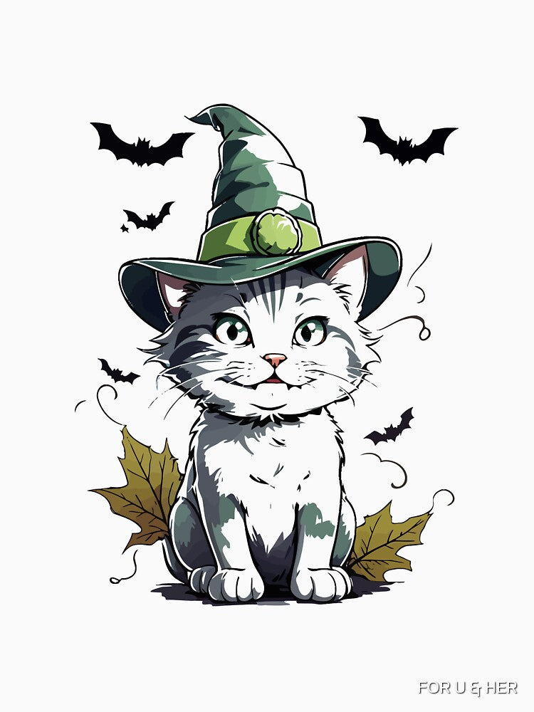 Halloween Cat by FOR U & HER T-Shirts, Hoodie, Sweatshirt | BlankRebels.com (Image 3)