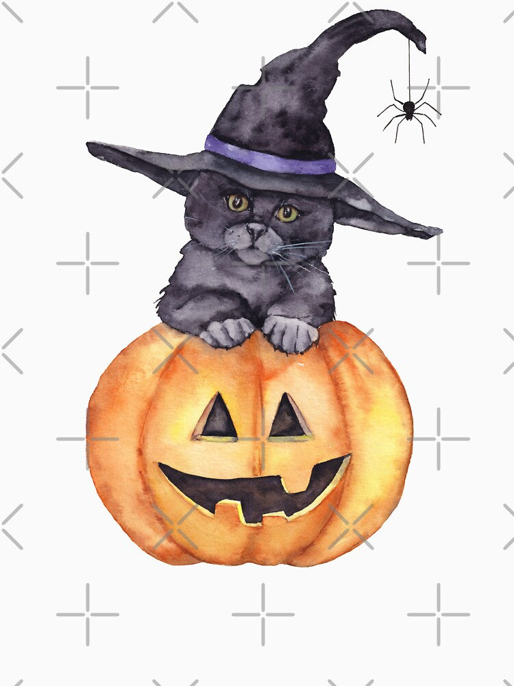 Halloween cat in a wizard hat. by InnaPatiutko T-Shirts, Hoodie, Sweatshirt | BlankRebels.com (Image 3)