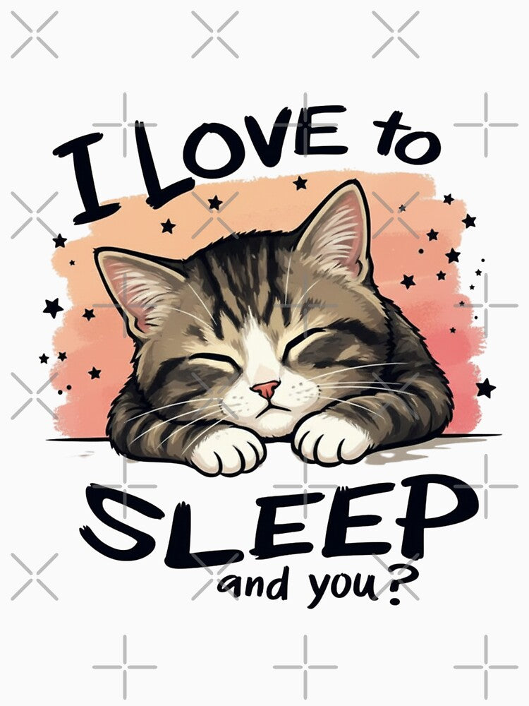 I Love to Sleep - Cute Sleepy Cat by rjjvstudio26 T-Shirts, Hoodie, Sweatshirt | BlankRebels.com (Image 3)