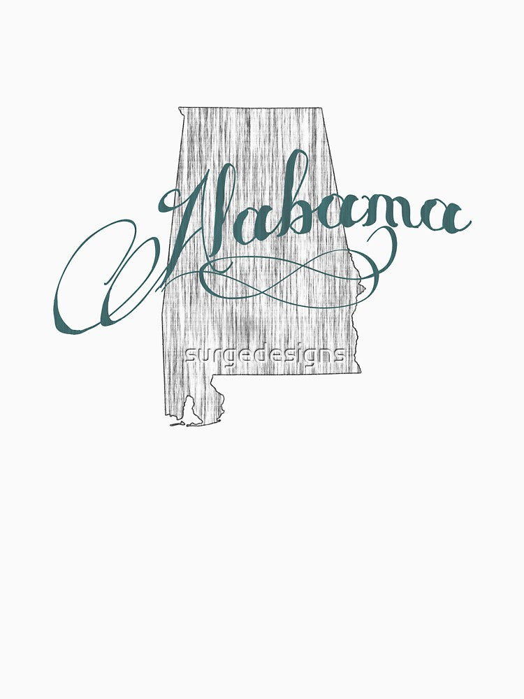 Alabama State Typography by surgedesigns T-Shirts, Hoodie, Sweatshirt | BlankRebels.com (Image 3)