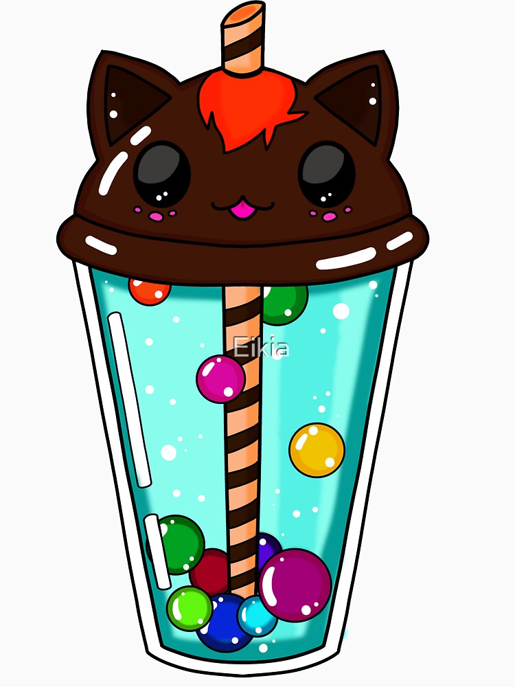Bubble Tea Cat by Eikia T-Shirts, Hoodie, Sweatshirt | BlankRebels.com (Image 3)