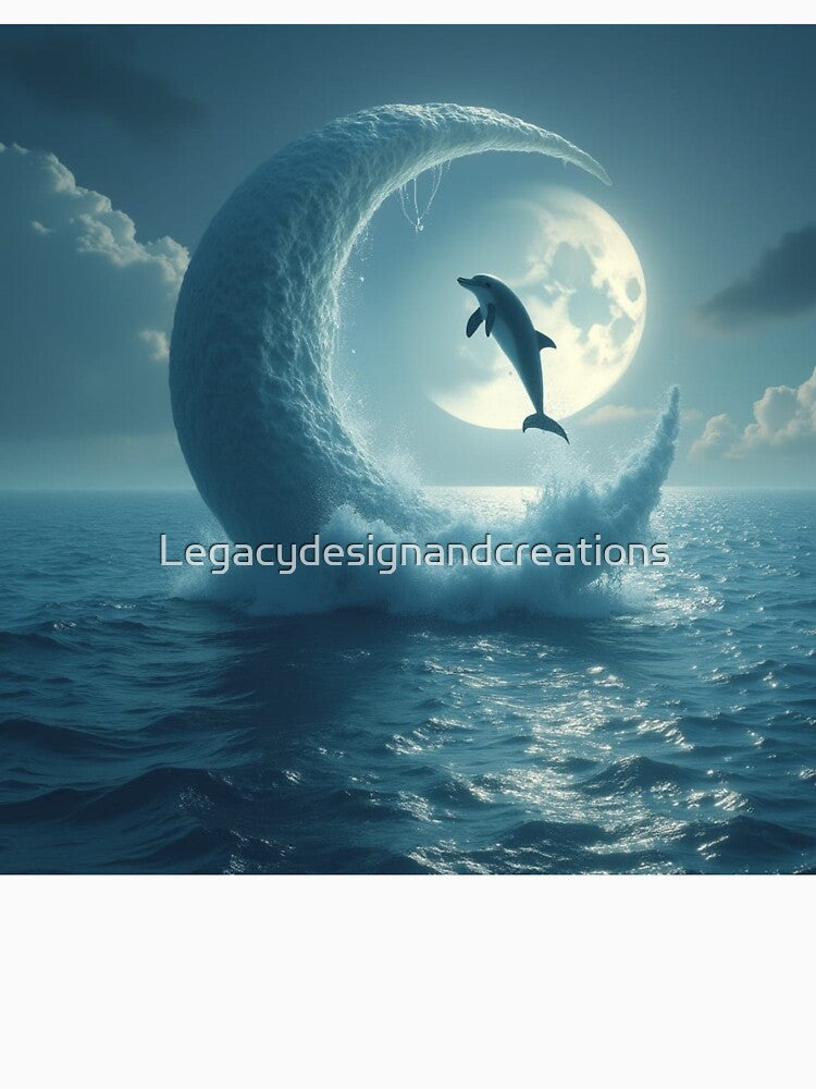 dolphin jumping in the moonlight by Legacydesignandcreations T-Shirts, Hoodie, Sweatshirt | BlankRebels.com (Image 3)
