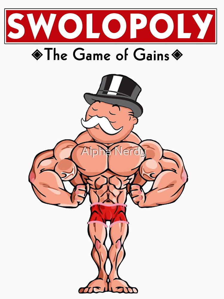 Swolopoly: The Game of Gains by Alpha Nerdy T-Shirts, Hoodie, Sweatshirt | BlankRebels.com (Image 3)