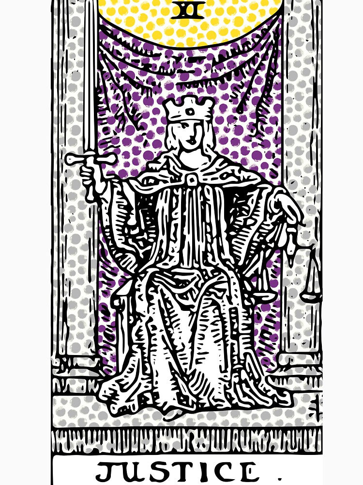11 - Justice - A Tarot Print by Annalee Beer T-Shirts, Hoodie, Sweatshirt | BlankRebels.com (Image 3)