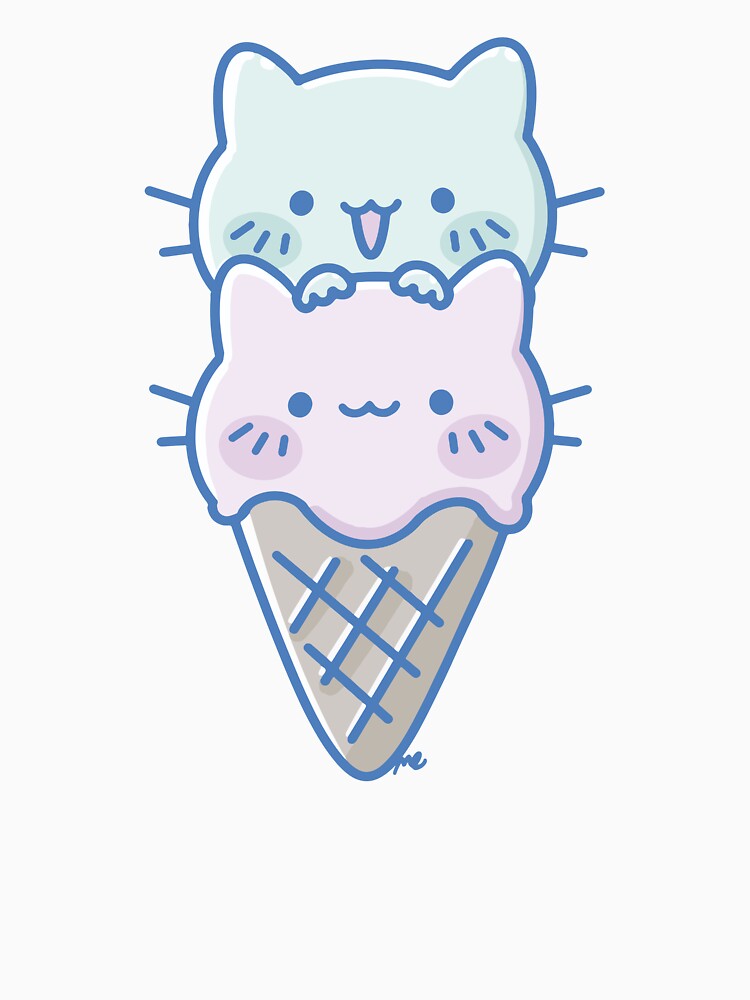 kawaii cat-icecream by Sugar-Bubbles T-Shirts, Hoodie, Sweatshirt | BlankRebels.com (Image 3)