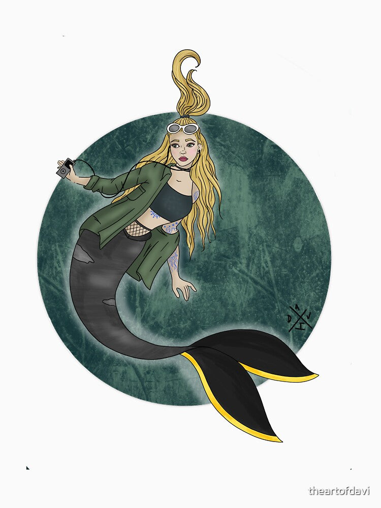 Grunge Mermaid by theartofdavi T-Shirts, Hoodie, Sweatshirt | BlankRebels.com (Image 3)