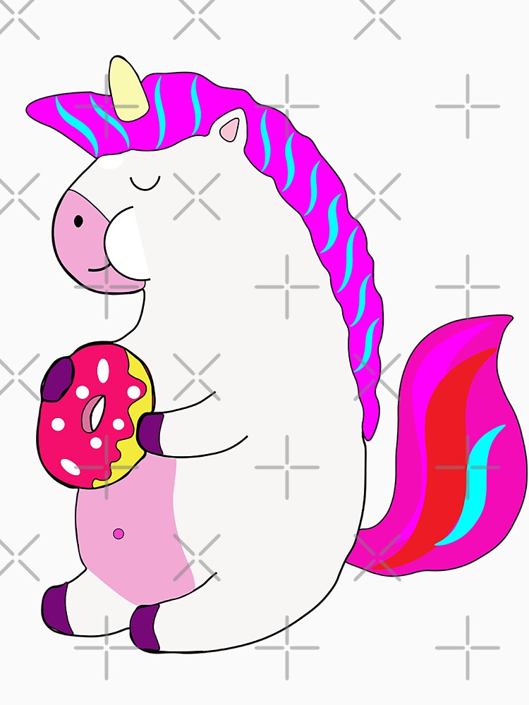 Fat Unicorn Shirt - Funny fat Unicorn - Donut Unicorn Shirt - Fat Donut Unicorn t shirt (Image 3)