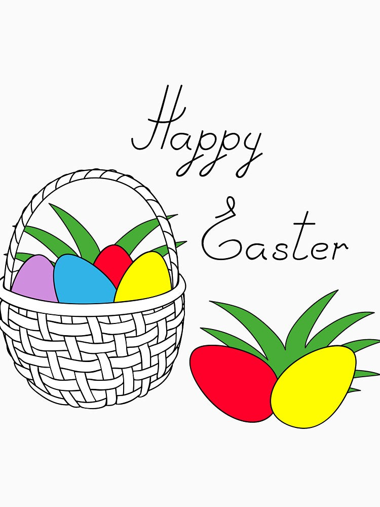 happy easter with basket and eggs by AlinNova T-Shirts, Hoodie, Sweatshirt | BlankRebels.com (Image 3)