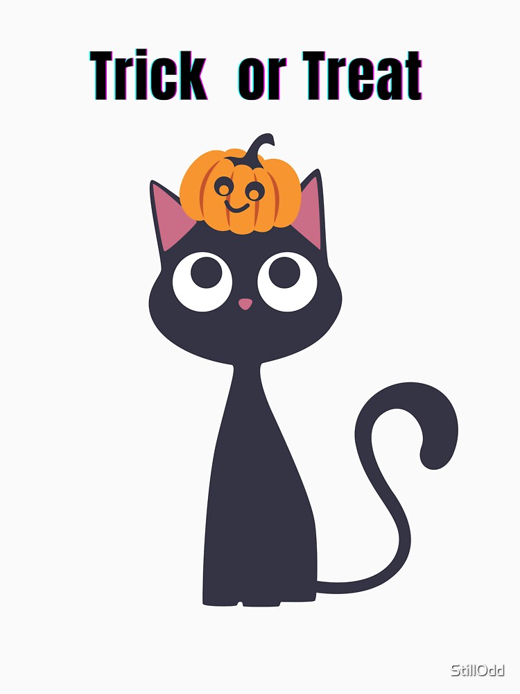 Trick or Treat Cat,  Halloween Pumpkin Design by StillOdd T-Shirts, Hoodie, Sweatshirt | BlankRebels.com (Image 3)