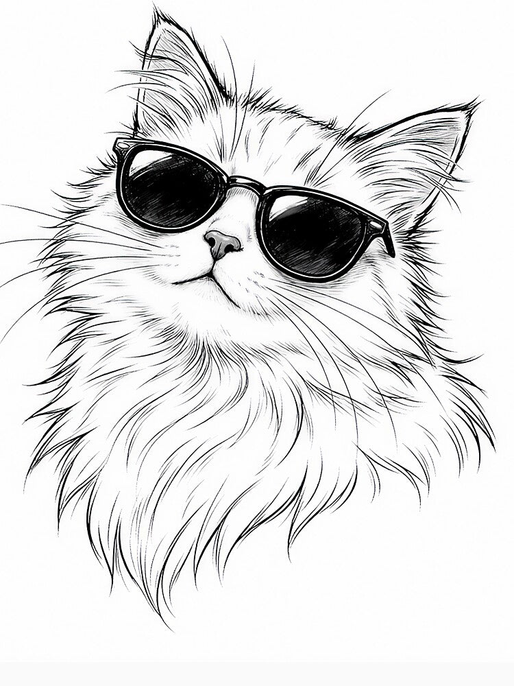 Cool Cat Vibes – Sunglasses & Fluffy Fur by apex.vibe