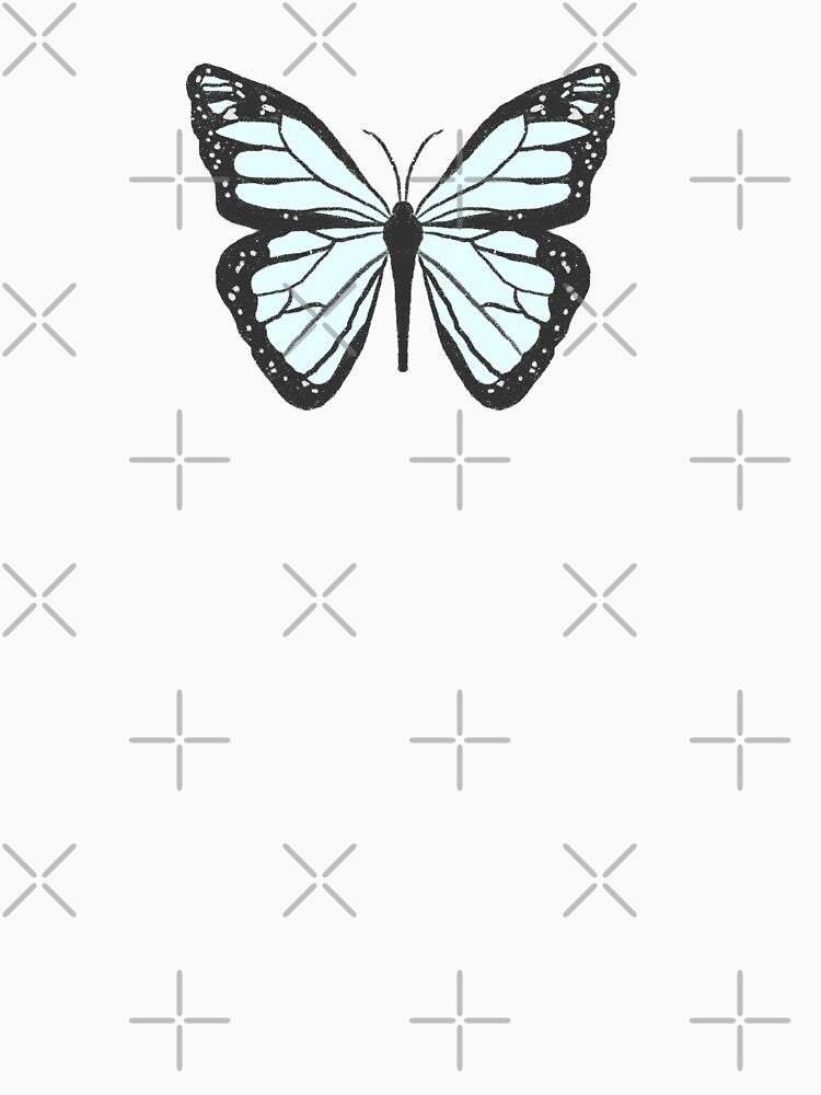 cute dainty baby blue indie butterfly by anna-b- T-Shirts, Hoodie, Sweatshirt | BlankRebels.com (Image 3)