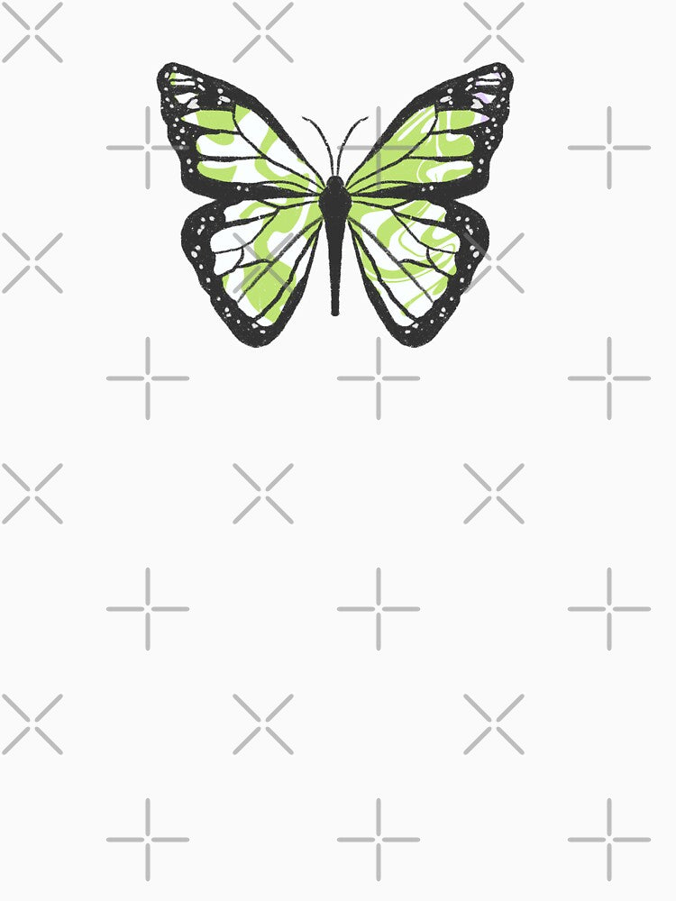 cute dainty sage green psychedelic indie butterfly by anna-b- T-Shirts, Hoodie, Sweatshirt | BlankRebels.com (Image 3)