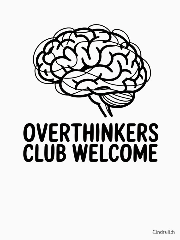 Overthinkers Club Welcome - Minimalist Brain Line Art by Cindralith T-Shirts, Hoodie, Sweatshirt | BlankRebels.com (Image 3)