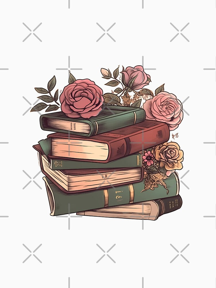 Book aesthetic with flowers by Good Mind Design T-Shirts, Hoodie, Sweatshirt | BlankRebels.com (Image 3)