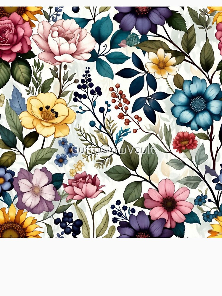 Luxury Boho Flowers Pattern – Pastel Gold Wildflower Garden T-Shirts, Hoodie, Sweatshirt