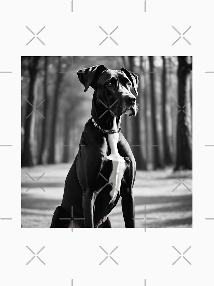 Black Great Dane Minimalist T-Shirt by Trialloja Hoodie, Sweatshirt | BlankRebels.com (Image 3)