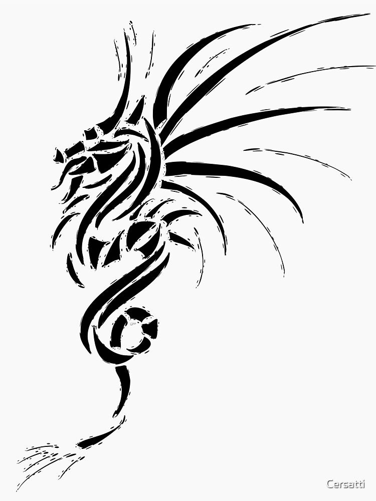 Essemios - furious dragon in black by Cersatti T-Shirts, Hoodie, Sweatshirt | BlankRebels.com (Image 3)