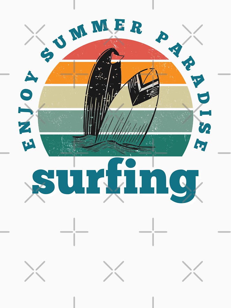 Surfing Vintage Enjoy Summer Paradise T-Shirts, Hoodie, Sweatshirt