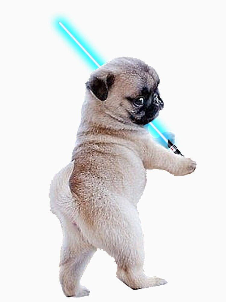 Pug with Lightsaber by whistle48sho T-Shirts, Hoodie, Sweatshirt | BlankRebels.com (Image 3)