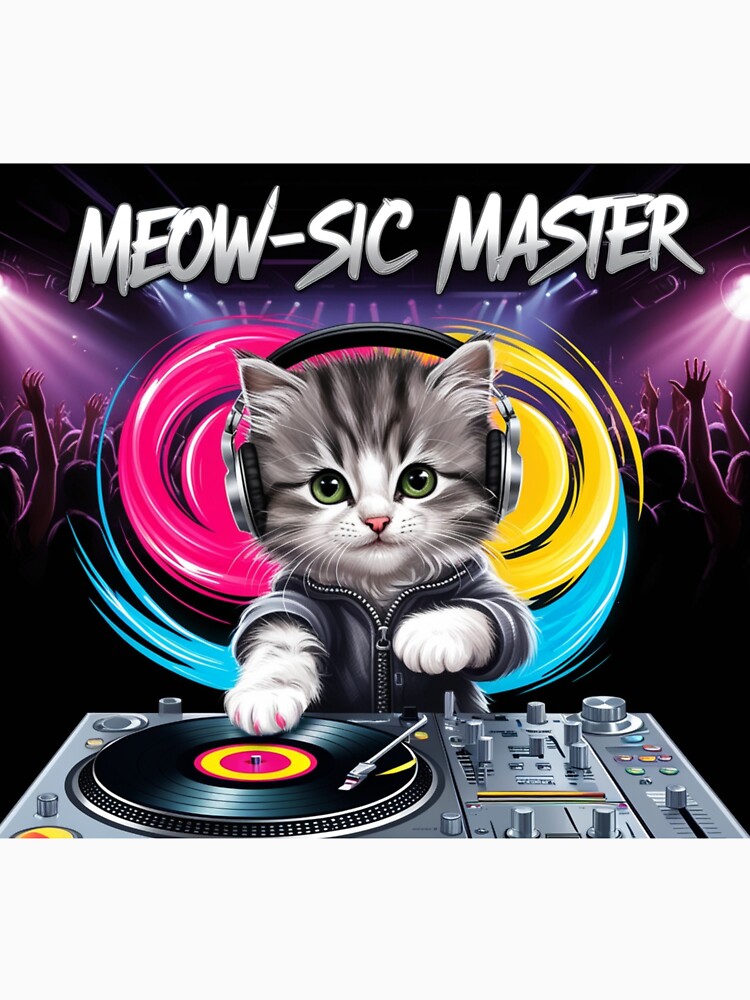 DJ Kitten - Meow-sic Master by zaina.sho T-Shirts, Hoodie, Sweatshirt | BlankRebels.com (Image 3)