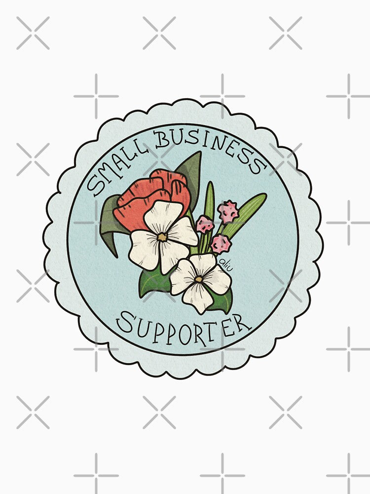 Small Business Supporter Floral Sticker by BibidibuDesigns T-Shirts, Hoodie, Sweatshirt | BlankRebels.com (Image 3)