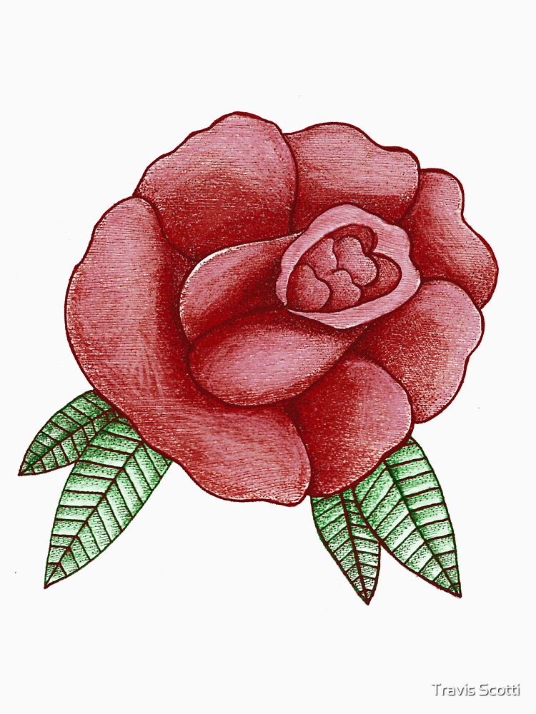 Traditional Tattoo Rose by Travis Scotti T-Shirts, Hoodie, Sweatshirt | BlankRebels.com (Image 3)
