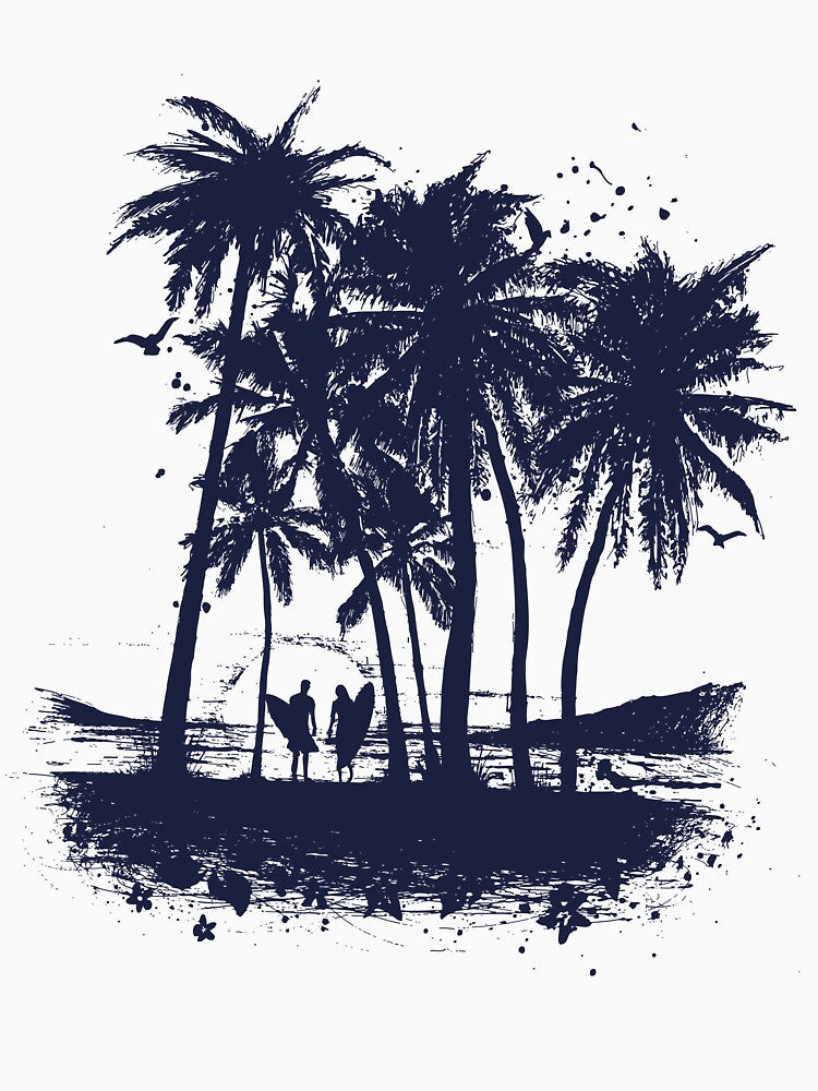 Palm Sunset - Hand drawn by coltrane T-Shirts, Hoodie, Sweatshirt | BlankRebels.com (Image 2)