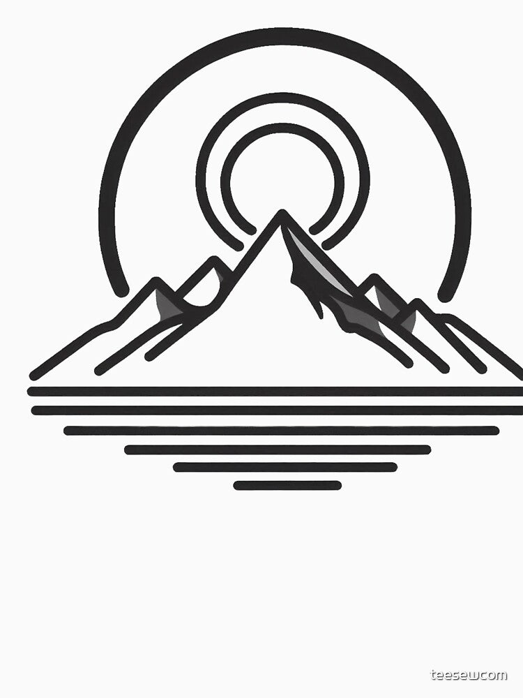 Minimal Line Mountain – Simple Nature Illustration by teesewcom T-Shirts, Hoodie, Sweatshirt | BlankRebels.com (Image 3)