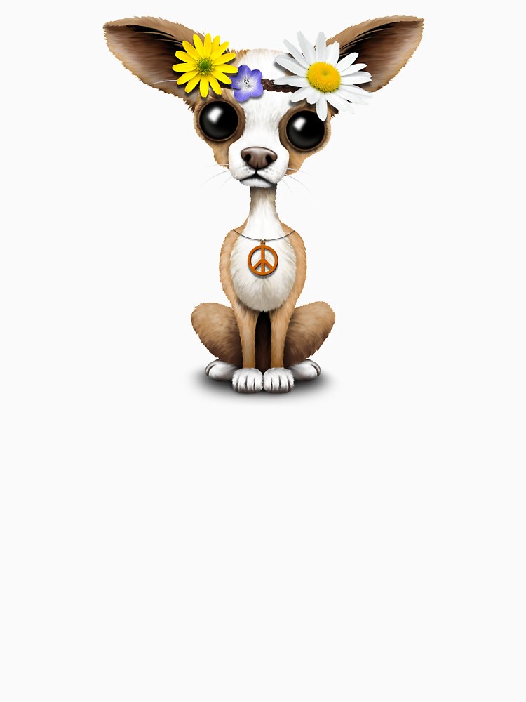Cute Chihuahua Puppy Hippie by JeffBartels
