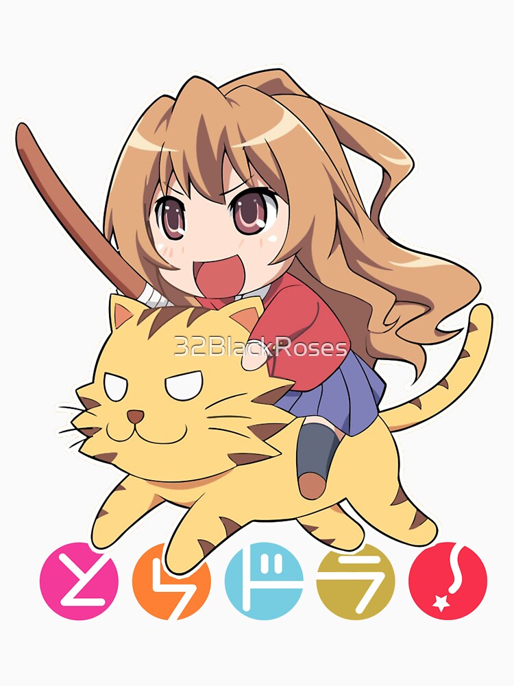 Taiga Aisaka Chibi Riding Tiger – Toradora! Cute Anime Design by 32BlackRoses T-Shirts, Hoodie, Sweatshirt (Image 3)