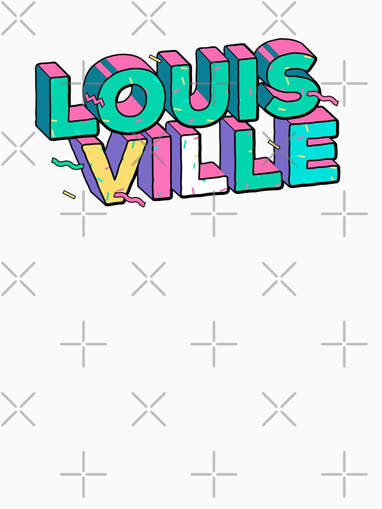Louisville, Kentucky 90's Typography Lettering Illustration by Si Li T-Shirts, Hoodie, Sweatshirt | BlankRebels.com (Image 3)