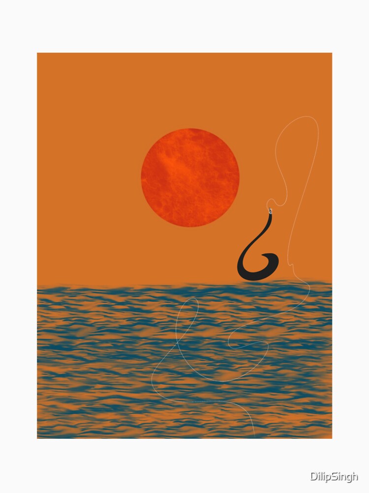 Sunset and fishing by DilipSingh T-Shirts, Hoodie, Sweatshirt | BlankRebels.com (Image 2)