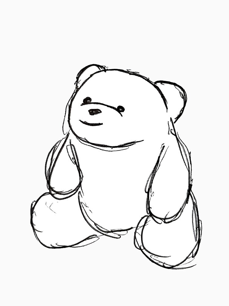 Happy Smiley Bear Sketch Shirt by SmileyBearArt Hoodie, Sweatshirt | BlankRebels.com (Image 3)