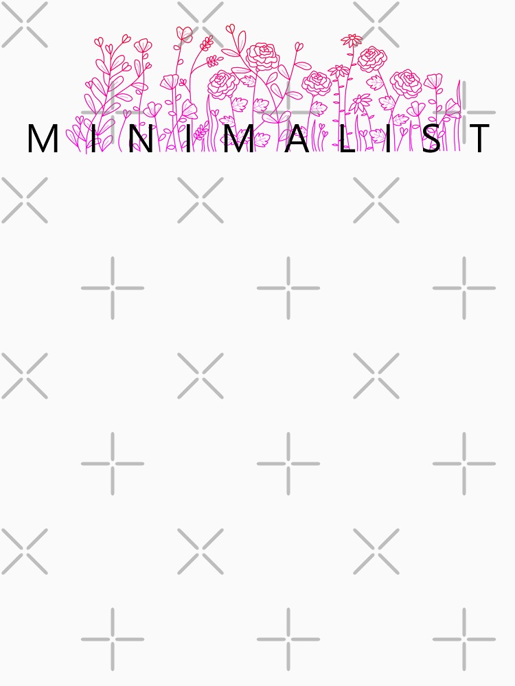 Minimalist Text - Single Line Floral Art | Minimalistic Flower Design by The Red Nox T-Shirts, Hoodie, Sweatshirt (Image 3)
