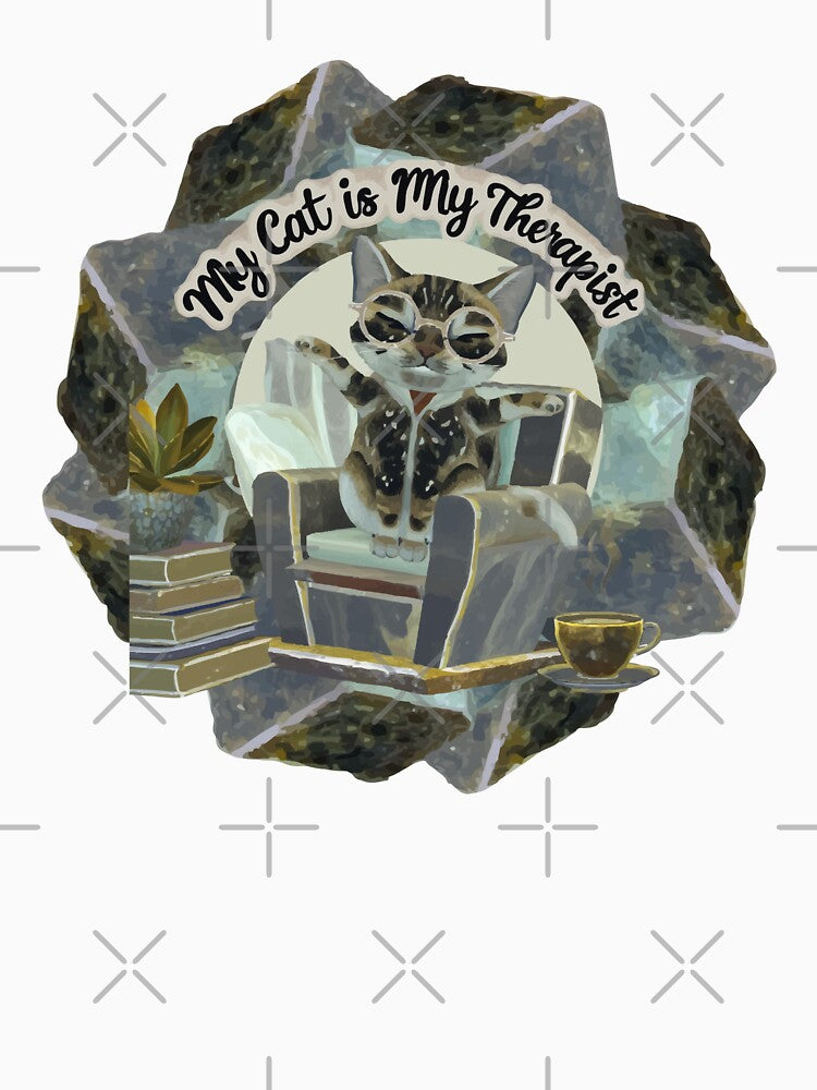 My Cat is My Therapist with Garnet by ArtDesignTp T-Shirts, Hoodie, Sweatshirt | BlankRebels.com (Image 3)