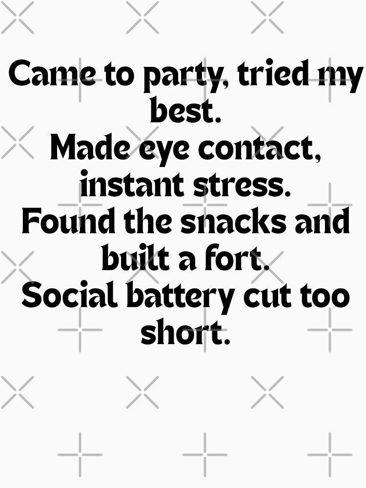 Introvert Social Battery- Overstimulation Funny Quote by randomlyours T-Shirts, Hoodie, Sweatshirt (Image 3)