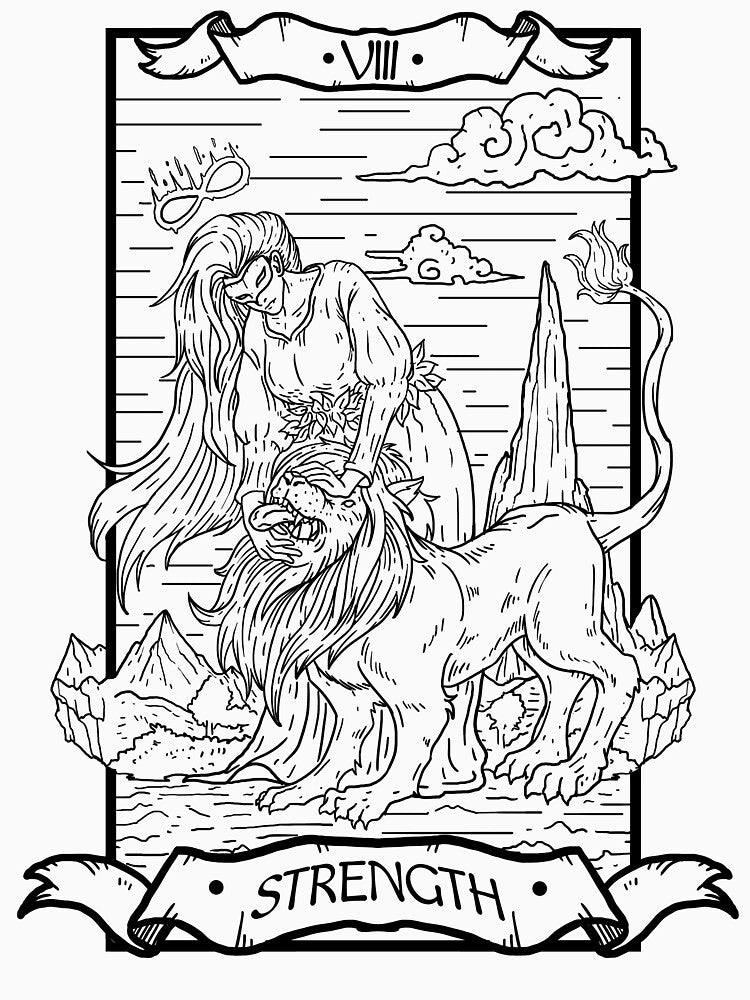 Tarot Strength by Fabian Manser T-Shirts, Hoodie, Sweatshirt | BlankRebels.com (Image 3)