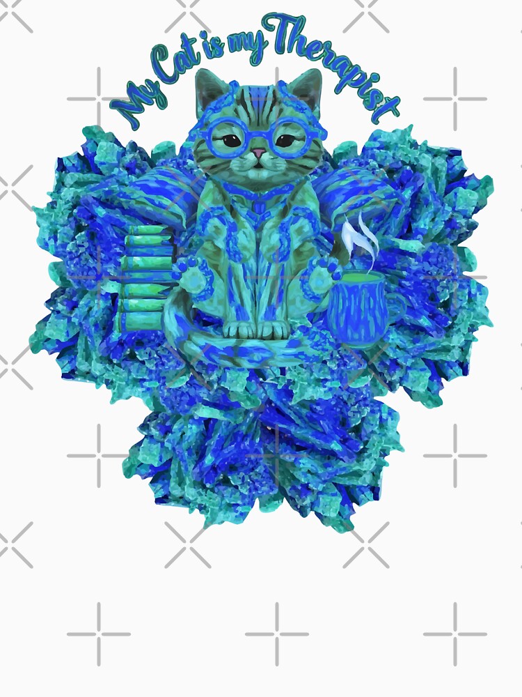 My Cat is My Therapist with Azurite by ArtDesignTp T-Shirts, Hoodie, Sweatshirt | BlankRebels.com (Image 3)