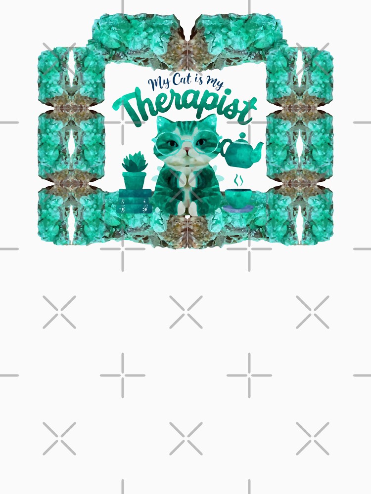 My Cat is My Therapist, Wrapped in Malachite by ArtDesignTp T-Shirts, Hoodie, Sweatshirt | BlankRebels.com (Image 3)