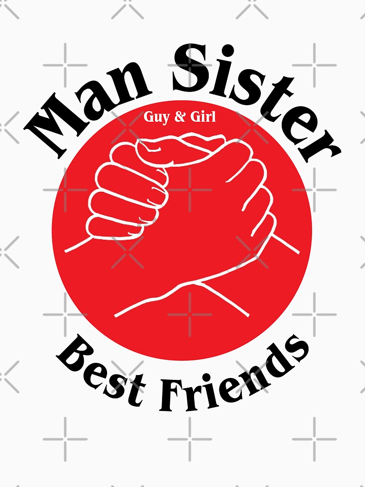Man Sister Best Friends Shirt - Guy & Girl Best Friends t shirt -  Guy & Girl Best Friends t-shirt (Image 3)
